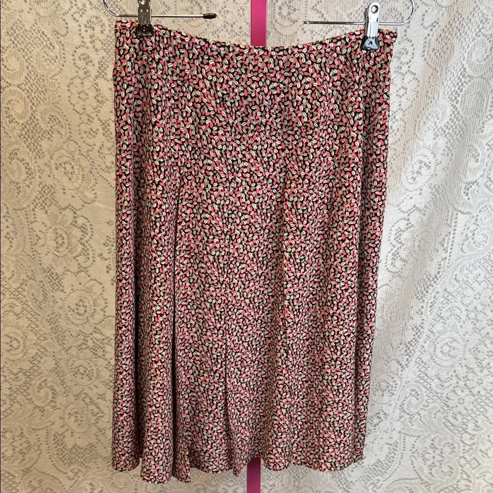 Talbots Petites Pink Linen Blazer & Silk Floral Midi Skirt‎ Set – Sizes 2P & 6P